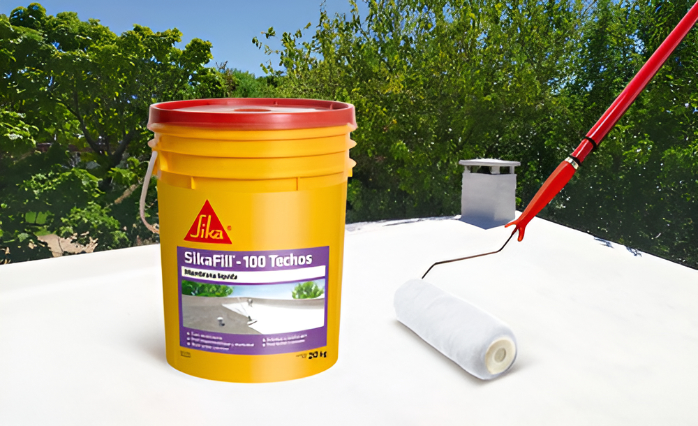 Membrana Líquida Sikafill -100 Techos 20kg Blanco Acabado Mate - Imagen 2