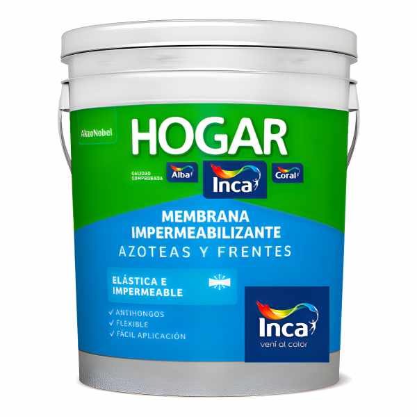Membrana Liquida Inca Hogar Azoteas Y Frentes 20kg Color Blanco
