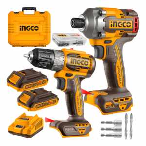 Kit Atornillador De Impacto Inalambrico Brushless + Taladro