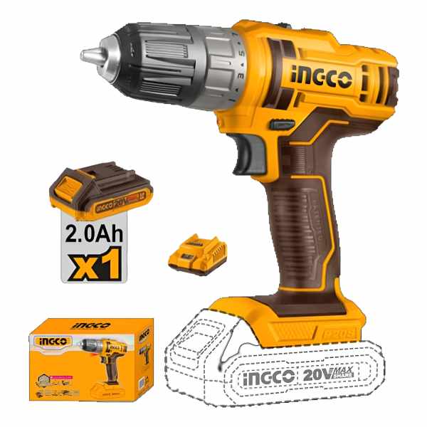 Atornillador Ingco 20v P20s C 1 Bateria Y Cargador Cdli20051