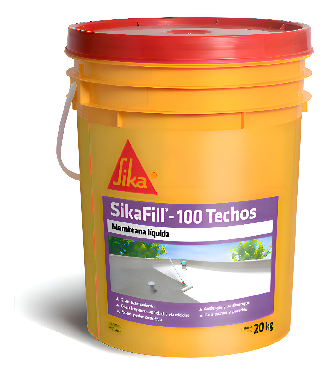 Membrana Líquida Sikafill -100 Techos 20kg Blanco Acabado Mate