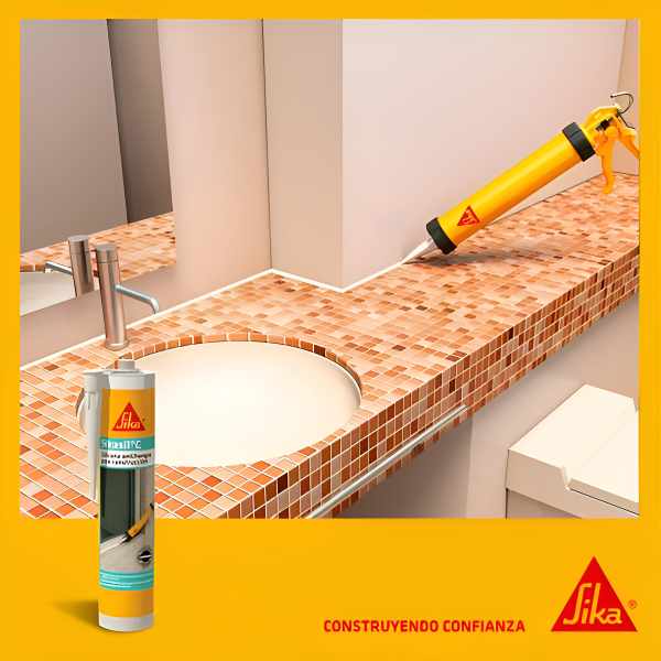 Sellador De Silicona Sikasil C 280cc Color Blanco - Imagen 2