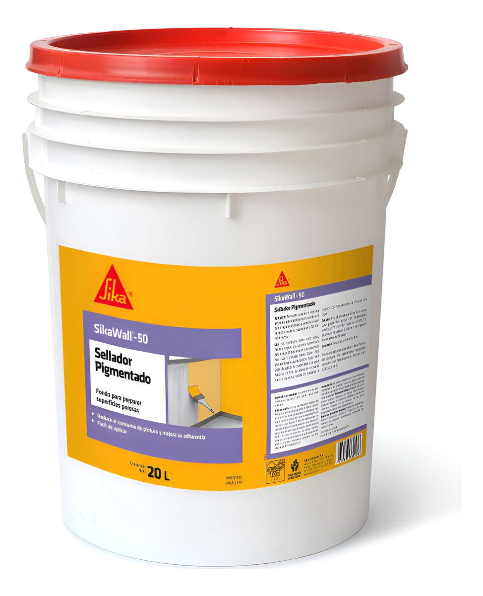 Pintura Sellador Pigmentado Blanco Sika Wall 50 20lts
