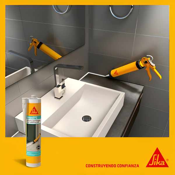 Sellador De Silicona Sikasil C 280cc Color Blanco - Imagen 3