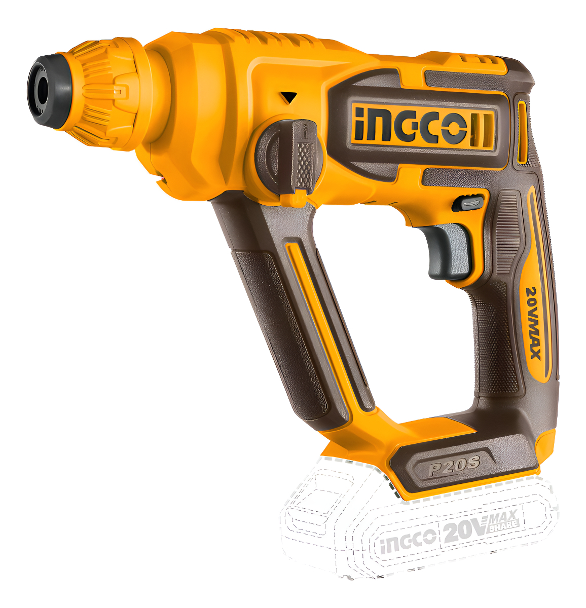 Rotomartillo 20v Ingco Crhli201681 Color Naranja Oscuro