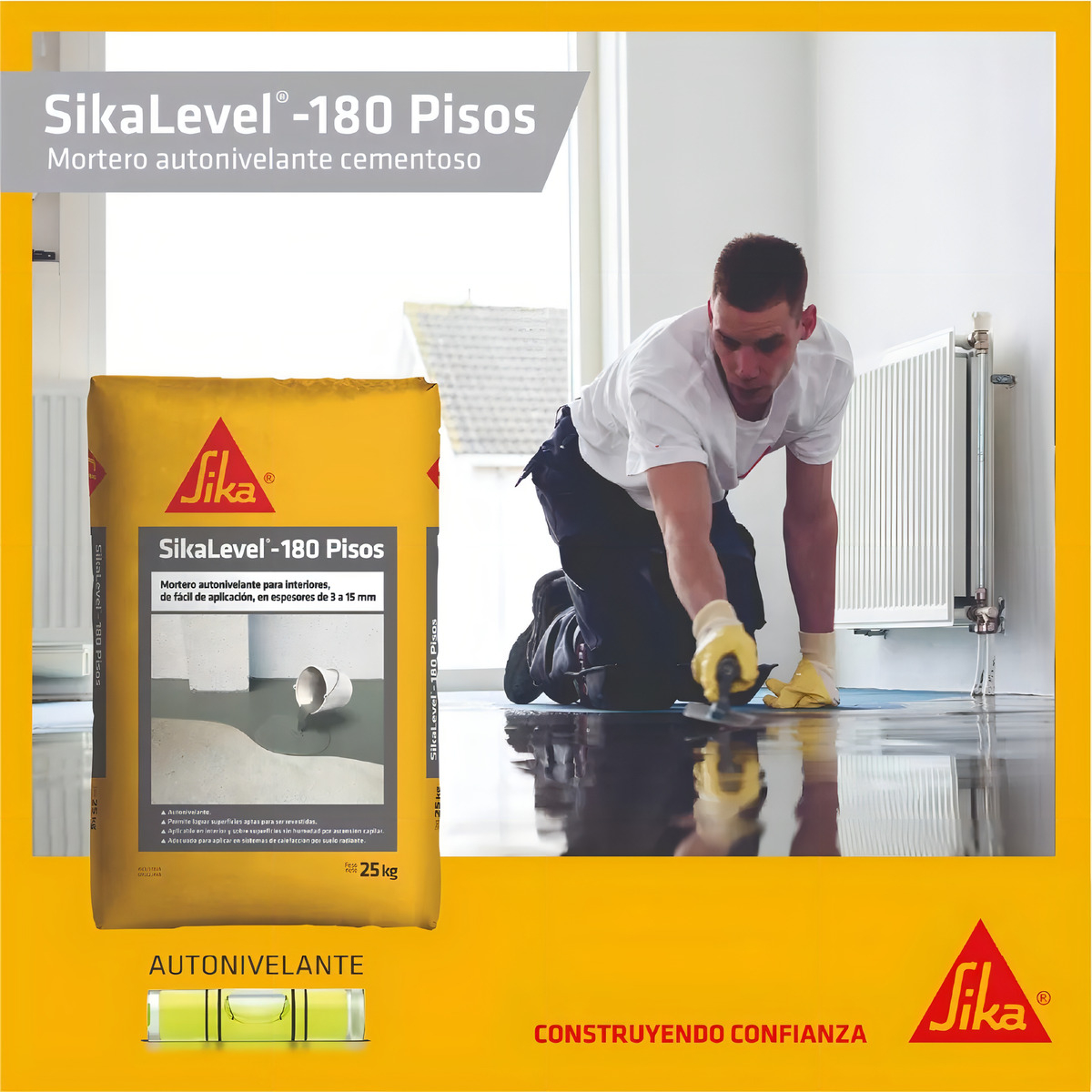 Autonivelante De Pisos Sikalevel-180-pisos Sika 25kg - Imagen 2