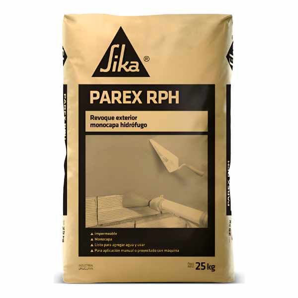 Revoque Exterior Proyectable 3 En 1 Con Hidrófugo Sika Rph Fibrado