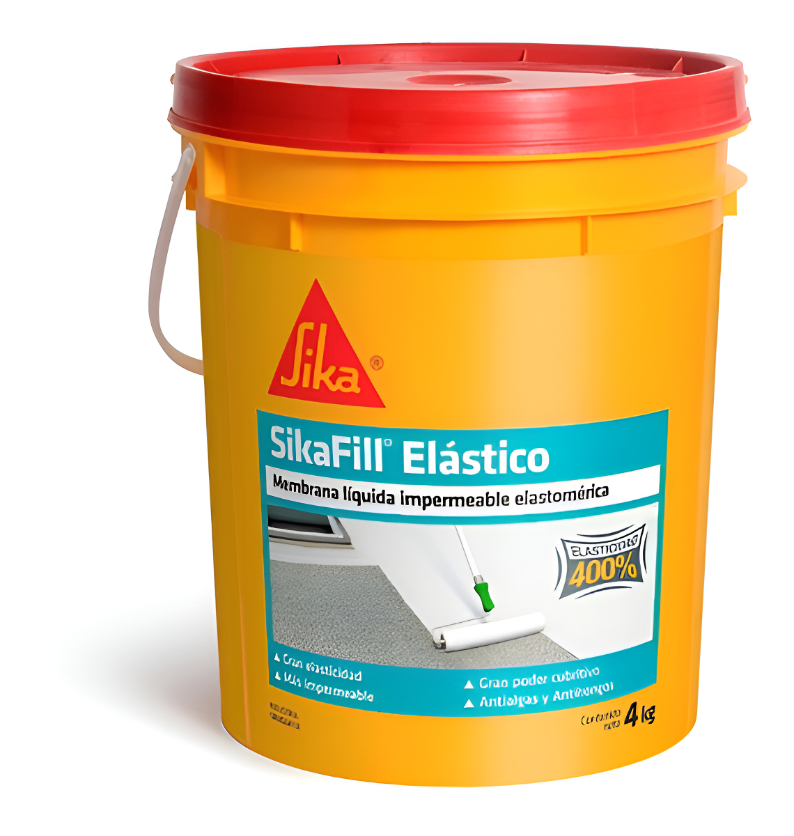 Membrana Liquida Sikafill Elastico 20 + 4kg Blanco - Imagen 4