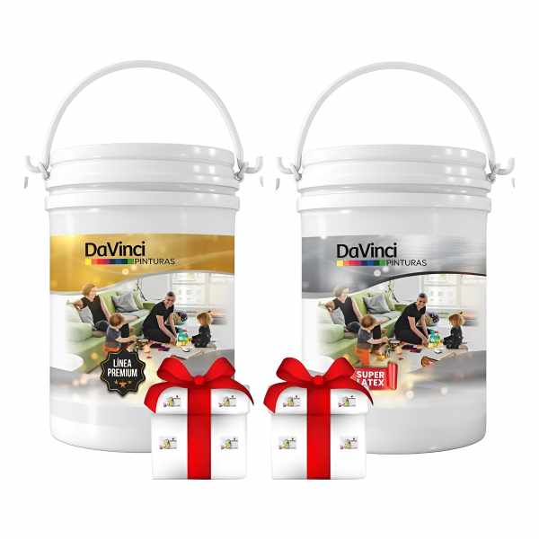Pintura Latex Premium 20l+20l Super Latex Davinci + Regalo