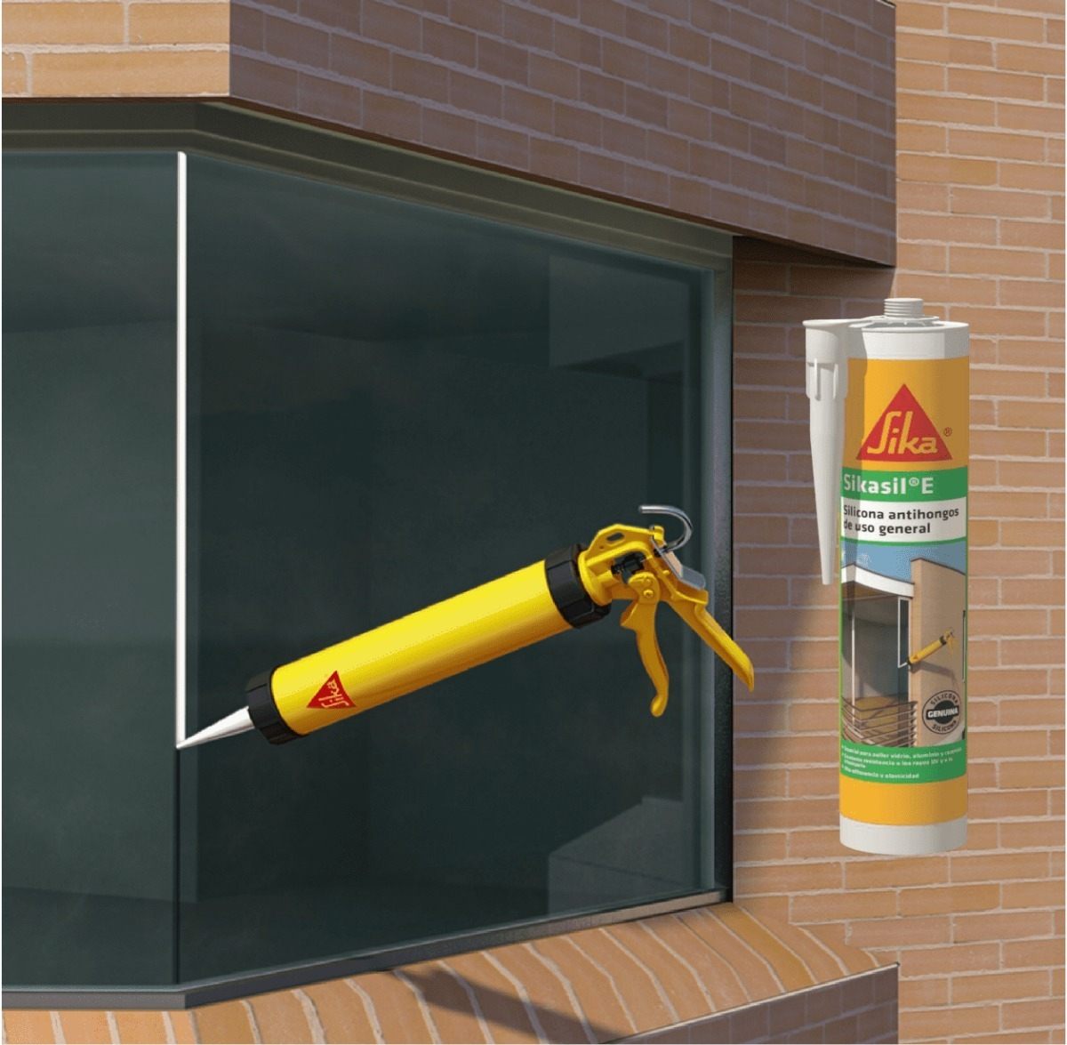 Sellador De Silicona Sika Sikasil E Transparente En Cartucho 300ml - Imagen 2