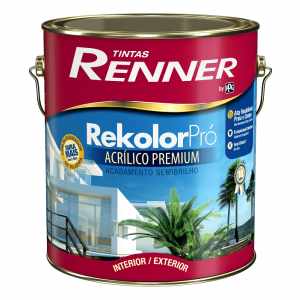Pintura Semibrillante Rekolor Pro, 3,6 Litros, Color Blanco Renner