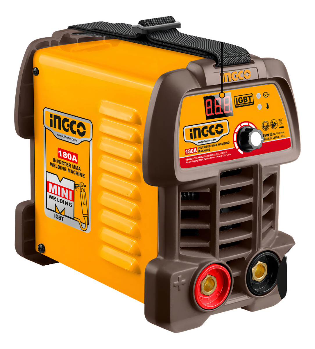 Soldadora Inverter Mini Mma 180 Amp Display Led Ingco Color Amarillo
