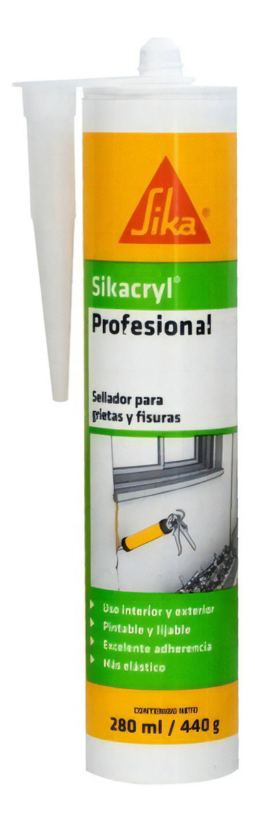 Sellador Sikacryl Profesional Grietas Cartucho X 280ml Sika - Imagen 2