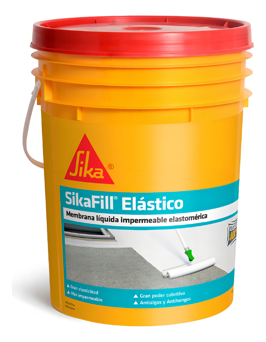 Membrana Líquida Sikafill Elástico 4 Kg Color Gris