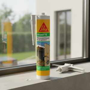 Sellador De Silicona Sika Sikasil E Transparente En Cartucho 300ml