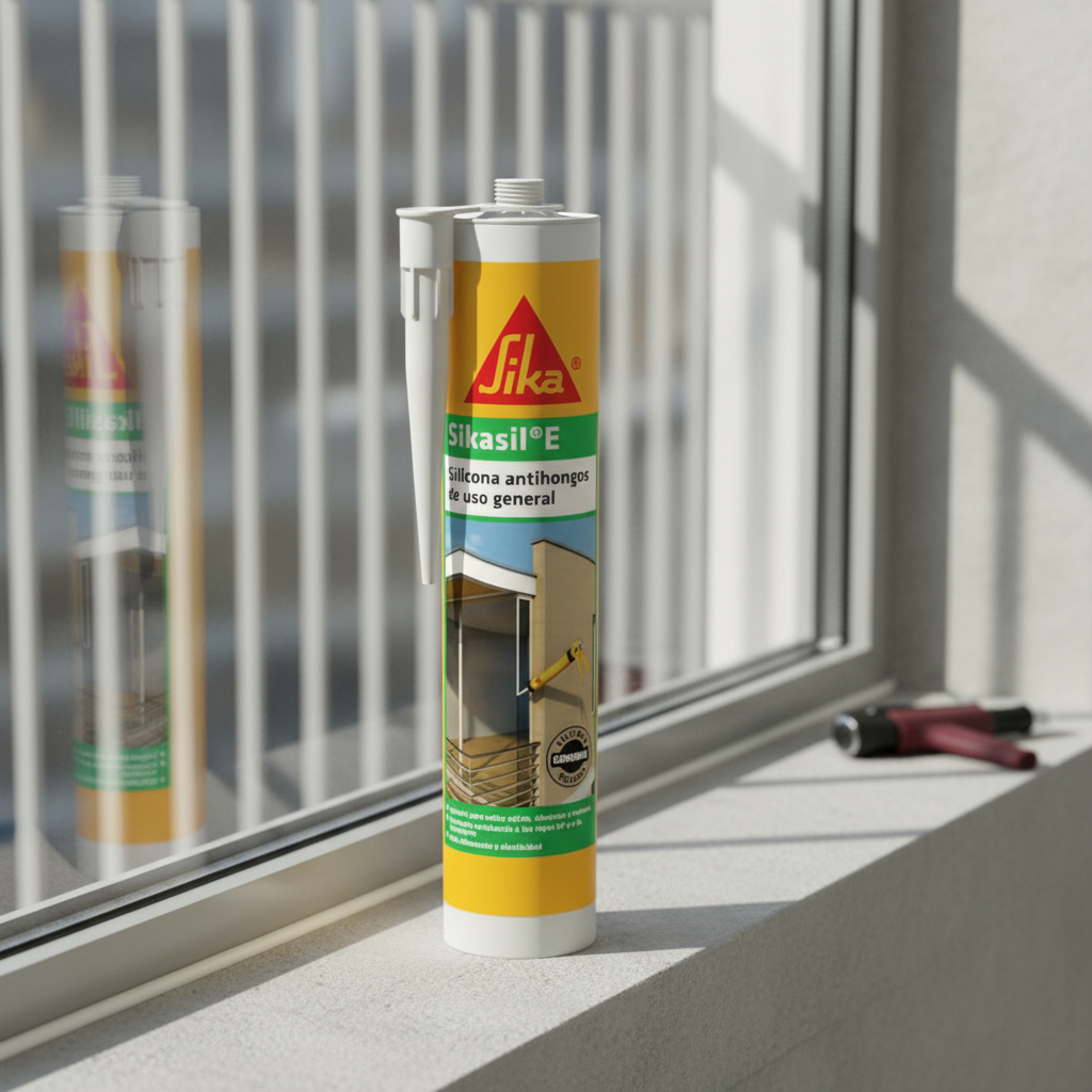 Sellador De Silicona Sika Sikasil E Transparente En Cartucho 300ml - Imagen 4