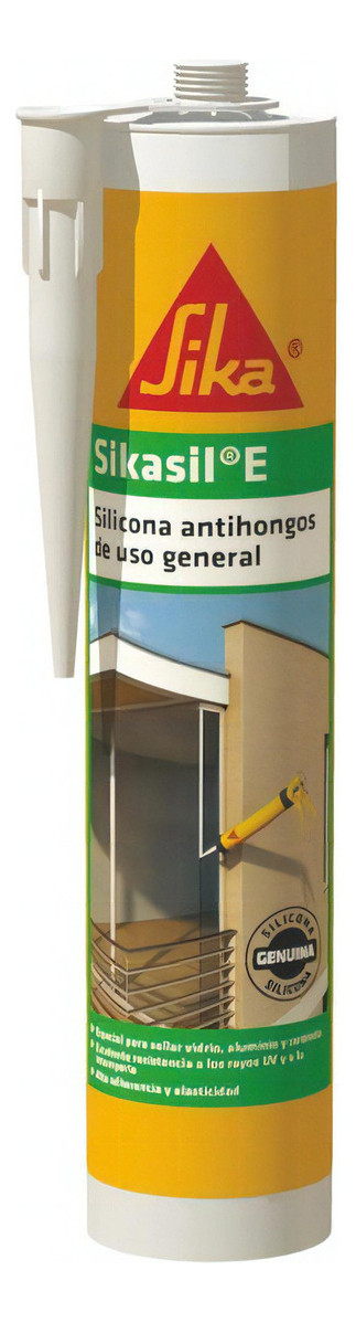 Sellador De Silicona Sika Sikasil E Transparente En Cartucho 300ml - Imagen 6