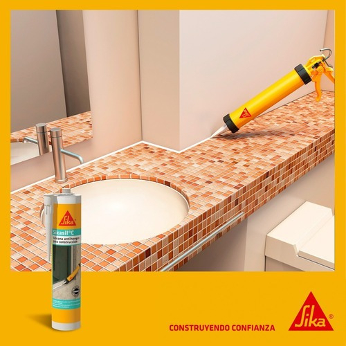 Sellador De Silicona Sikasil C 280cc Color Blanco - Imagen 2