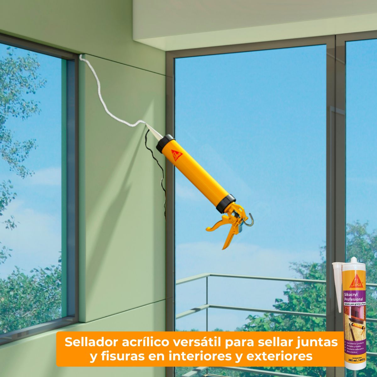 Sellador Sikacryl Profesional Grietas Cartucho X 280ml Sika - Imagen 4