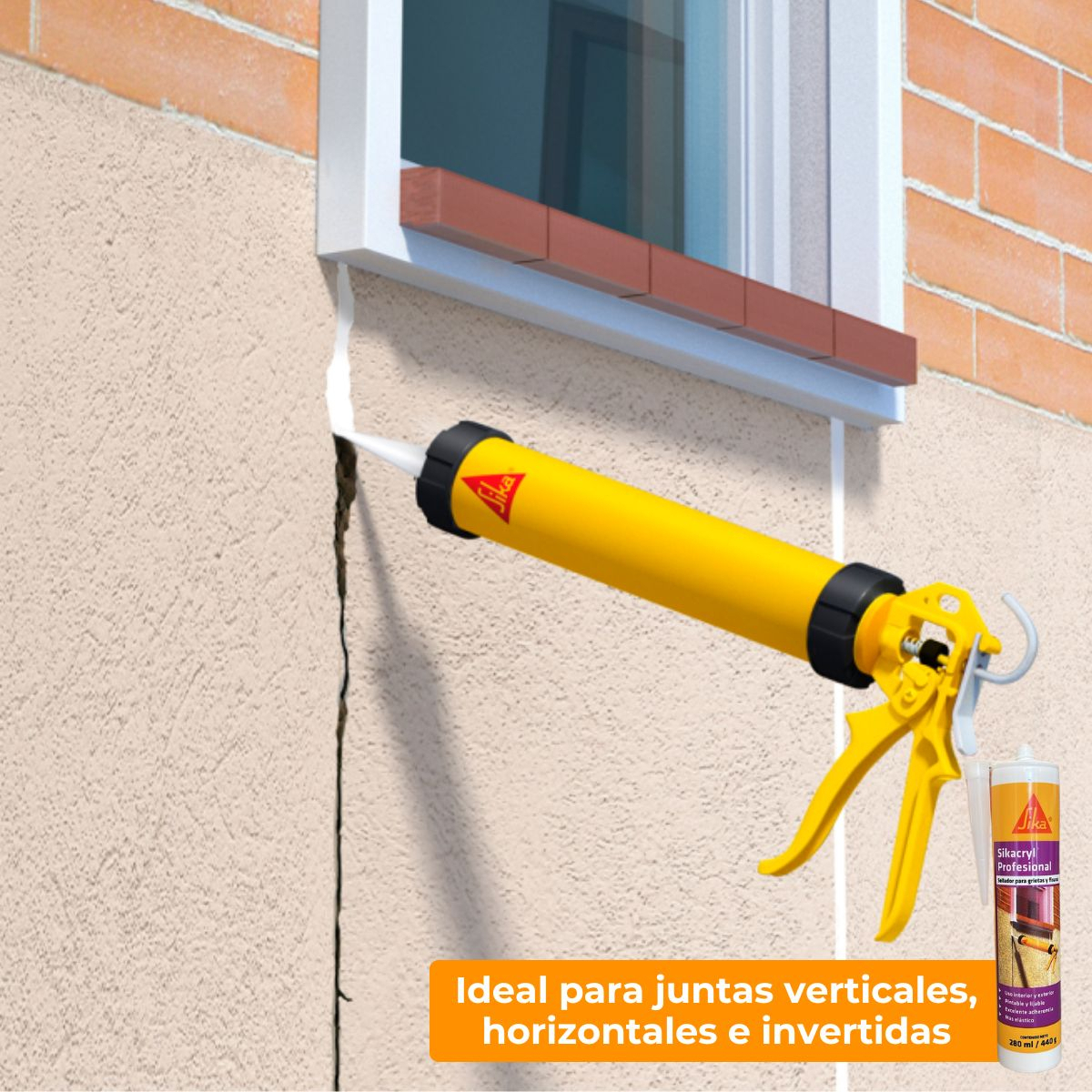 Sellador Sikacryl Profesional Grietas Cartucho X 280ml Sika - Imagen 5