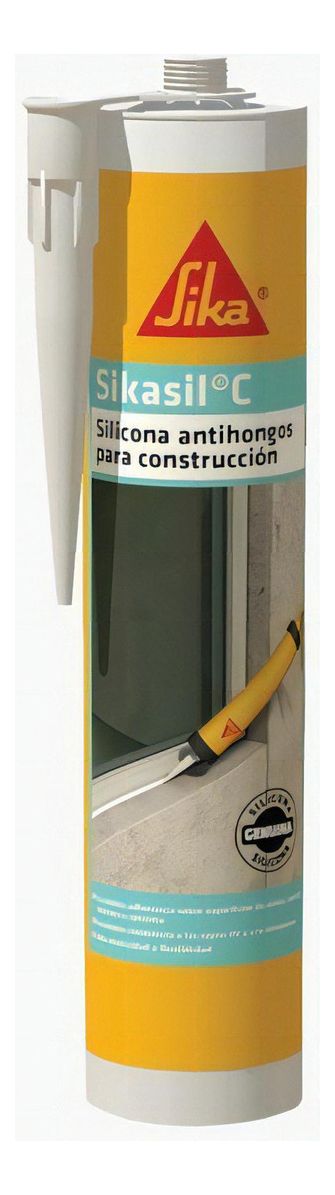 Sellador De Silicona Sikasil C 280cc Color Blanco