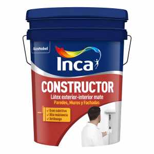Inca Pintura Látex Constructor Exterior-interior Mate 4 L Color Blanco