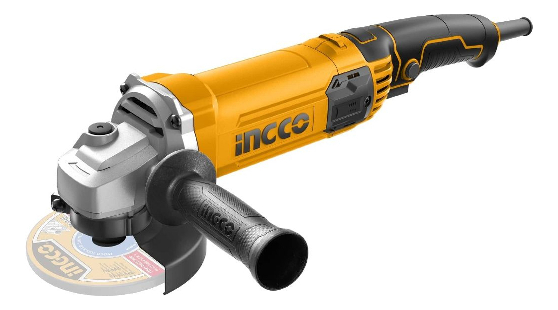 Amoladora 4 1/2 960w Mango Ergonomico Ingco Ag9608. Hnt Color Naranja Frecuencia 50/60hz