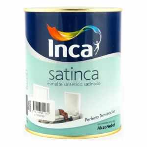 Esmalte Sintético Satinca Blanco 4l Inca Acabado Satinado Antihongos