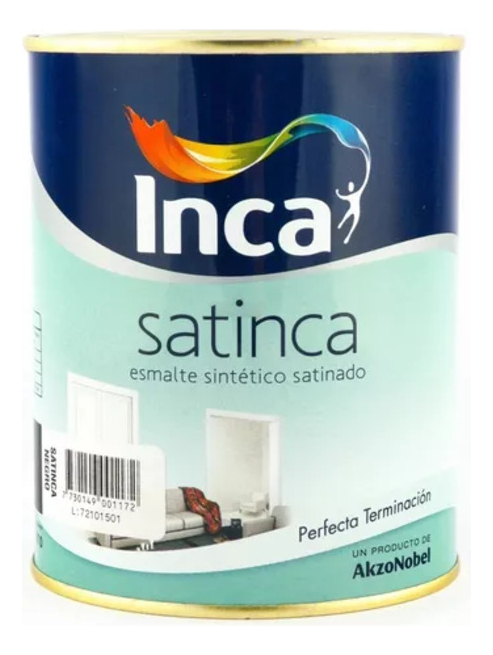 Esmalte Sintetico Satinca Blanco 4lt. Acabado Satinado