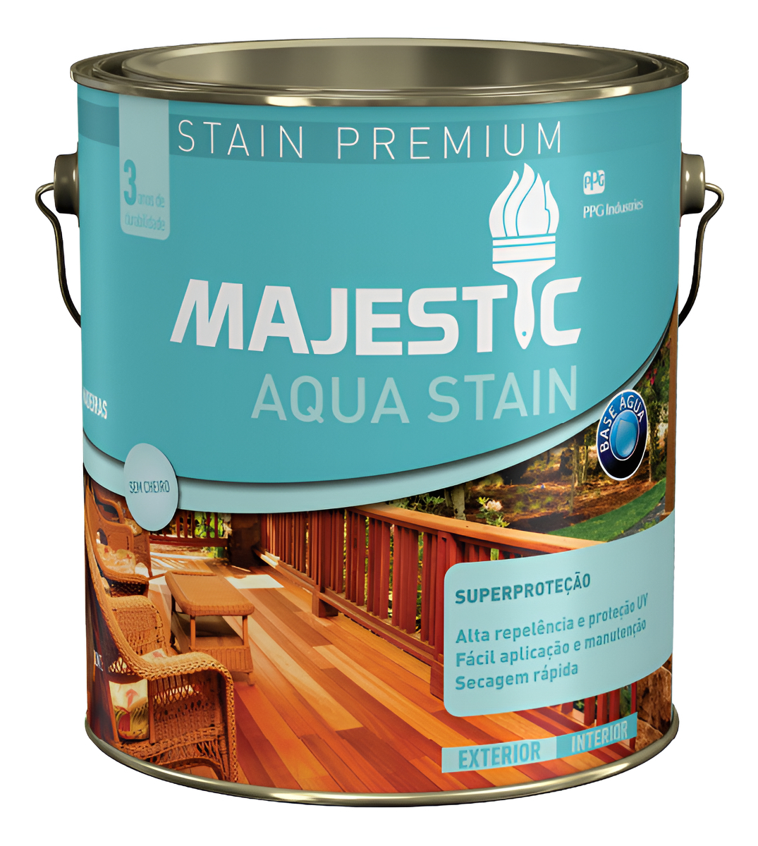 Protector De Madera Exterior Renner Aqua Stain - 3,6 Lts