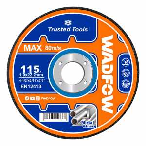 Lata X 50 Discos Corte Metal 4 1/2 X 1.0 Mm Wadfow Wac3l45 Color Azul