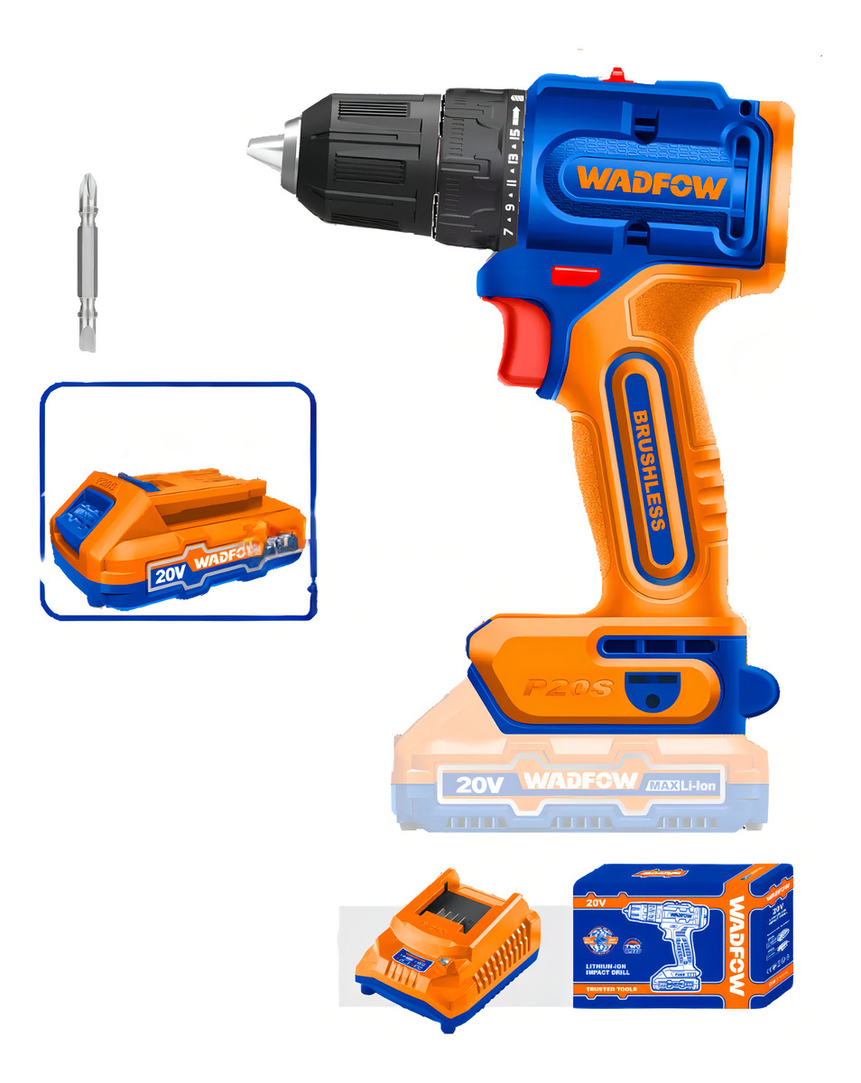 Atornillador A Bat P20s Brushless C/ 1 Bat Y Carg Wadfow Color Azul Frecuencia 50-60