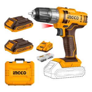 Atornillador 20volt C 2bat Y Maletin Ingco Cdli200528 Color Amarillo