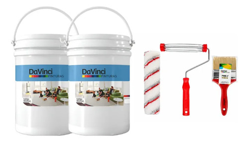 Pintura Látex Davinci 20+20 + Rodillo + Pincel